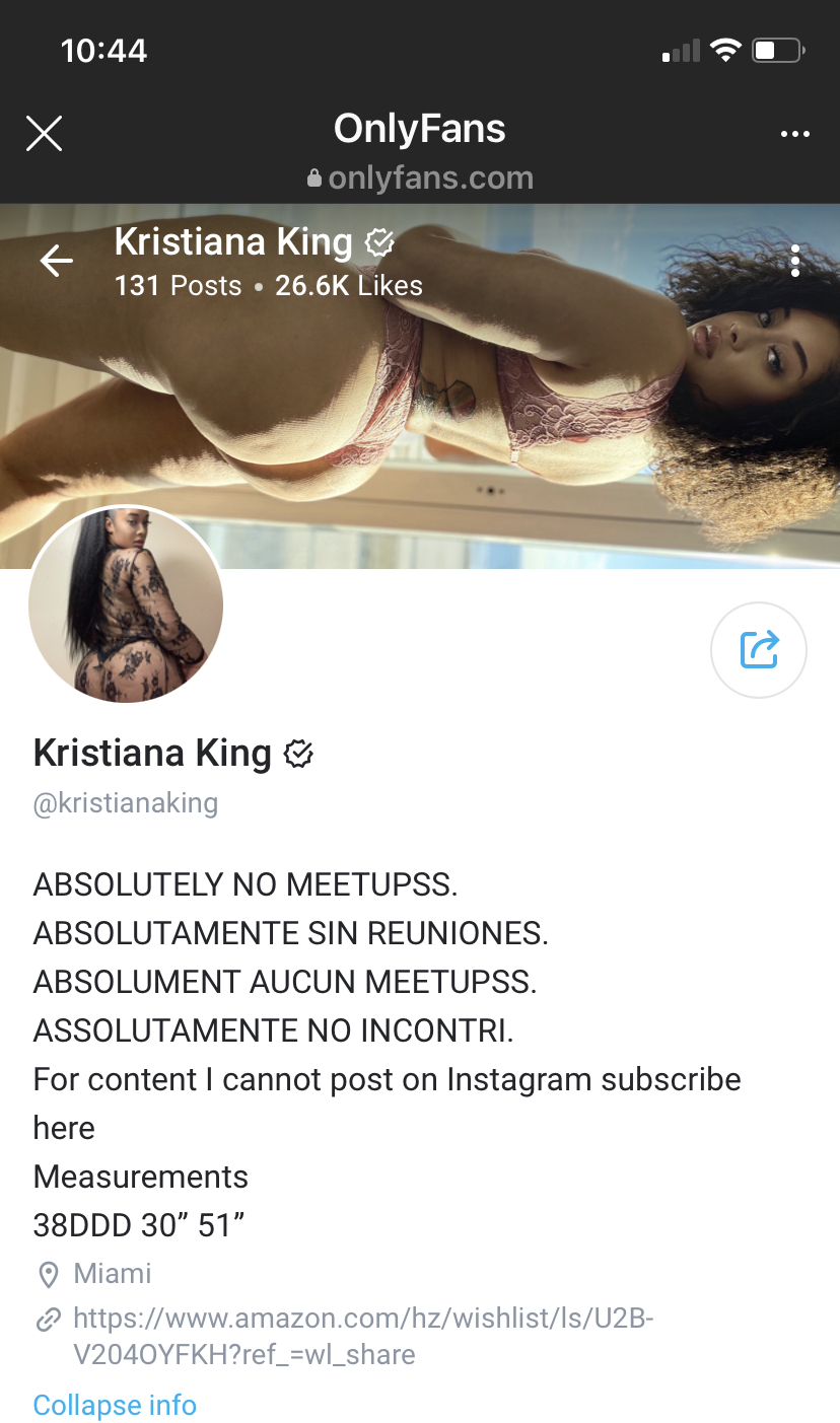 Only fans king kristiana Kristiana King